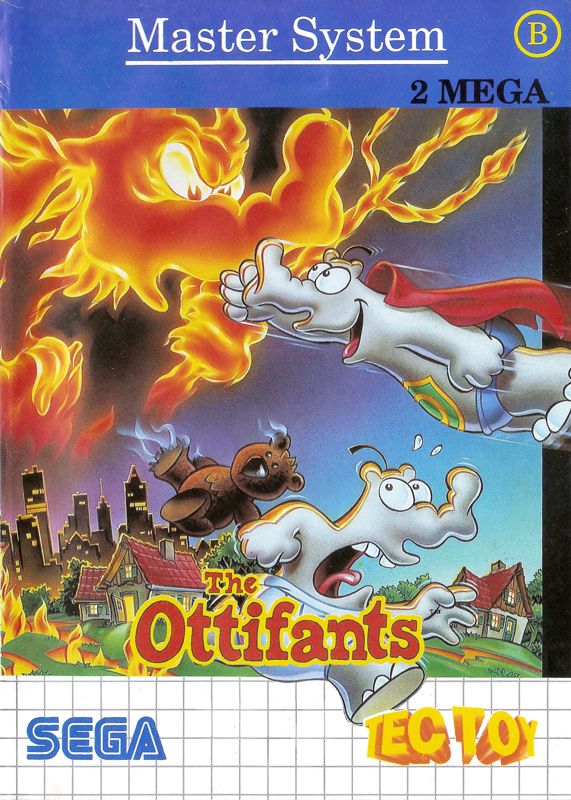 The Ottifants box art for Sega Master System